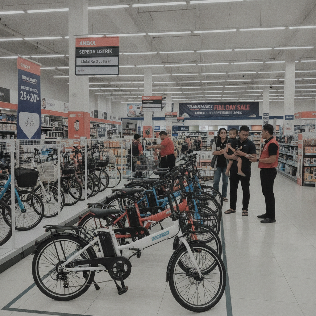 Transmart Full Day Sale Tawarkan Sepeda Listrik Mulai Rp 3 Jutaan