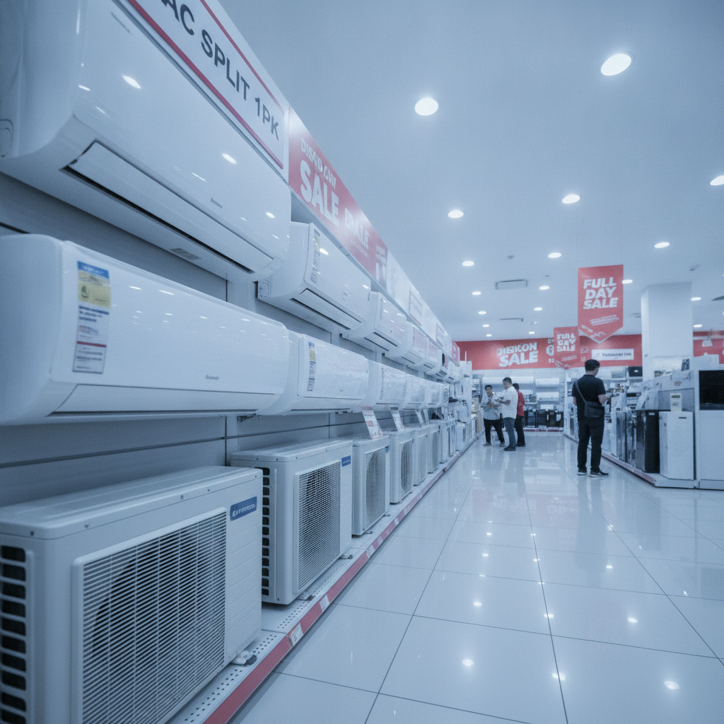 Transmart Full Day Sale: Diskon Besar AC Split 1PK