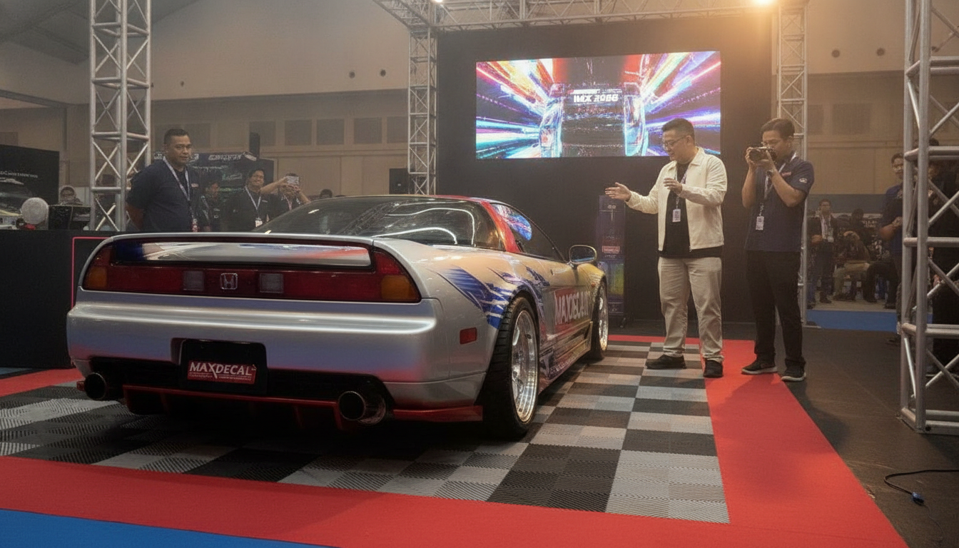 MaxDecal Perkenalkan Wrap Film Printable Terbaru di IMX 2026 dengan Honda NSX